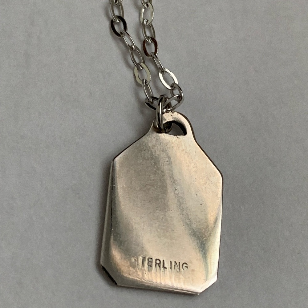 Aquarius zodiac pendant with 18” chain Sterling silver  NEW Vintage - Picture 11 of 11